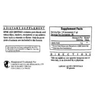 Alternative view of Lipoic Acid Crystals Thioctic Acid - 30 grams