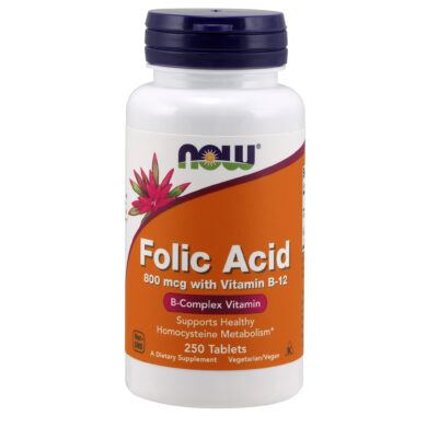 Folic Acid 800mcg w/Vitamin B-12 - 250 tablets