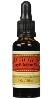 Lugol's Solution of Iodine 5% 1 oz Bottle