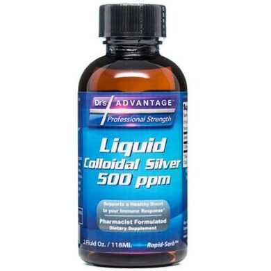 Liquid Colloidal Silver 500ppm - 2 ounces