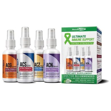 Ultimate Immune Support System 2oz System (ACS 200, ACZ Nano, ACG Glutathione, ACN Neuro), 4 bottle set
