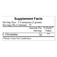 Alternative view of L-Glutamine Powder - 150 grams