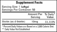 Alternative view of Megabiotin - 50 Softgels